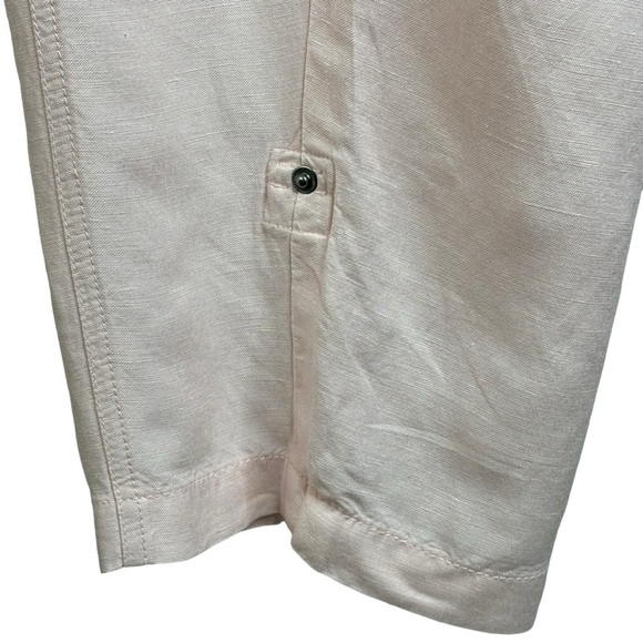 Lane Bryant Light Pink Linen Capri Pants Wide Leg Roll-up Option  Size 18/20 - Picture 5 of 7